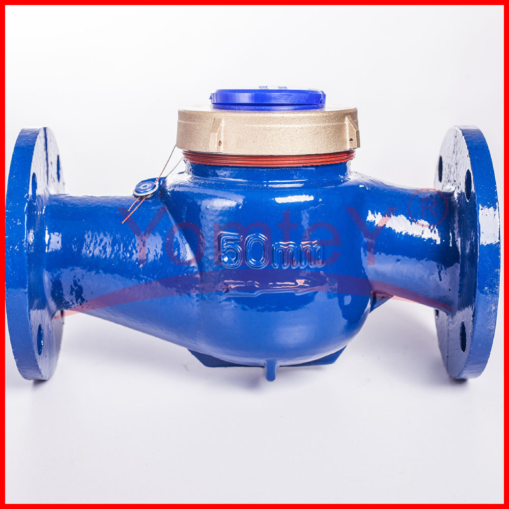 2 Inch Water Meter Manufacturer 50mm Flanged Woltman Meter With Parallel Turbine Shaf High Oberload Security Dry-dial Magnetic Drive