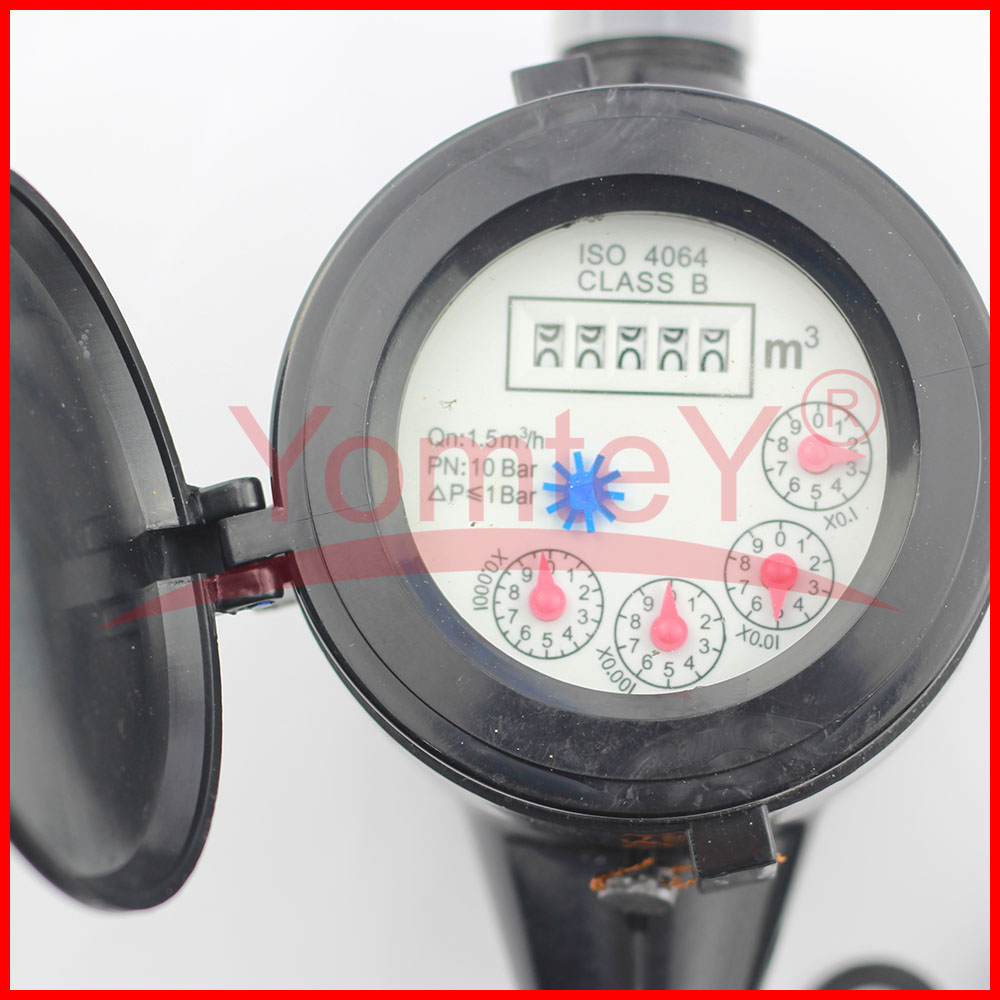 Domestic Water Meter Multi-jet Dry-dial Type Plastic Cold Water Meter 1 Mpa Water Pressure Water Meters Manufacturer Supplier