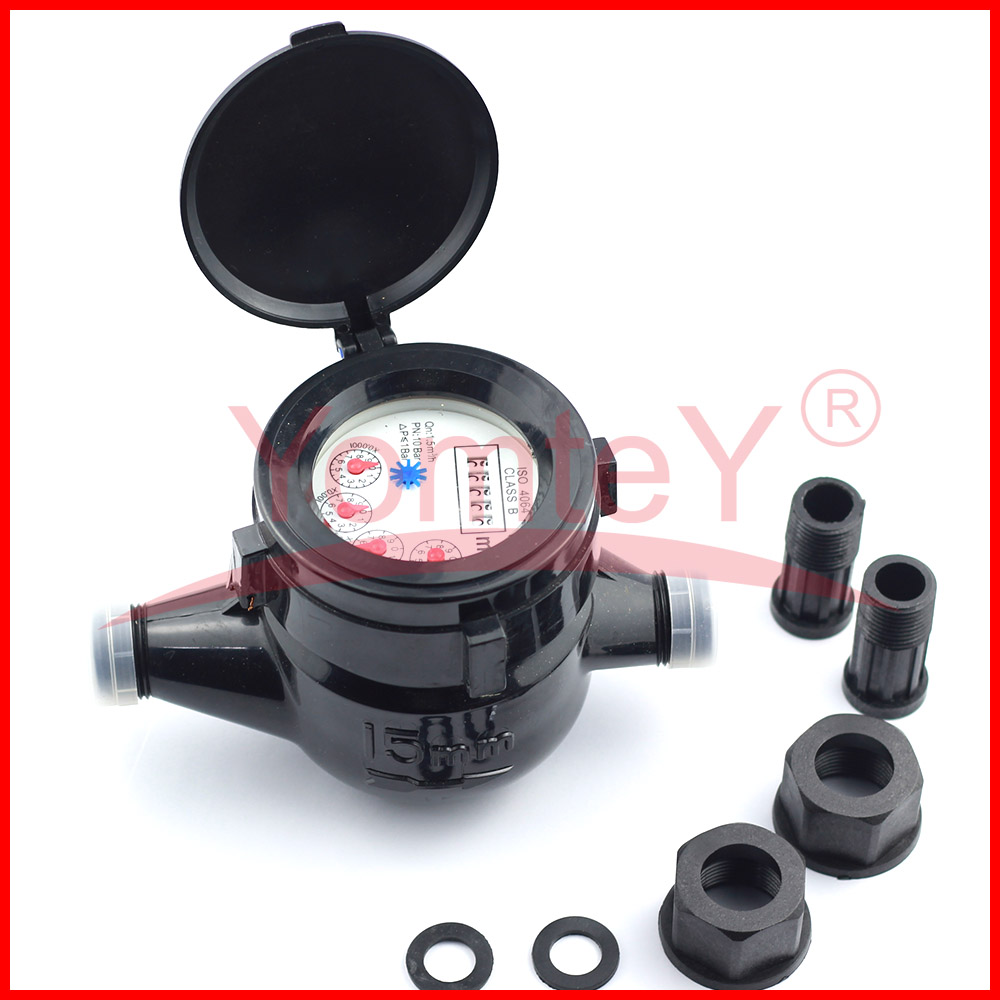 Domestic Water Meter Multi-jet Dry-dial Type Plastic Cold Water Meter 1 Mpa Water Pressure Water Meters Manufacturer Supplier