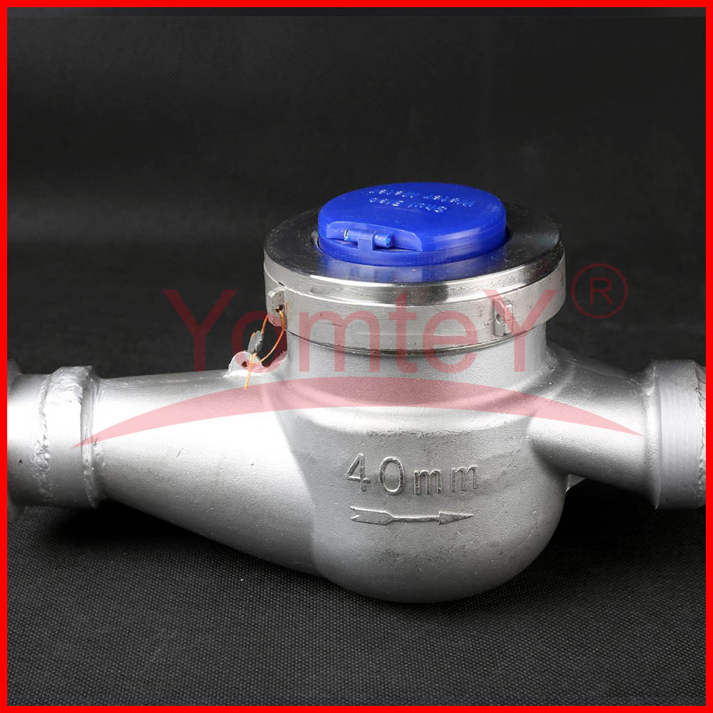 40mm Water Meter 304316L DN40 Stainless Steel Dry-dial Cold Water Meter with 1.5 inch Connection