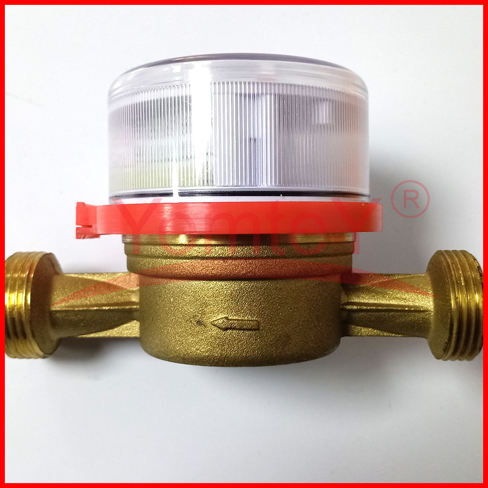 Single Jet Water Meter DN15 Dry-dial 0.5 Inch Brass Body Domestic Hot Water Meters Manufacturer