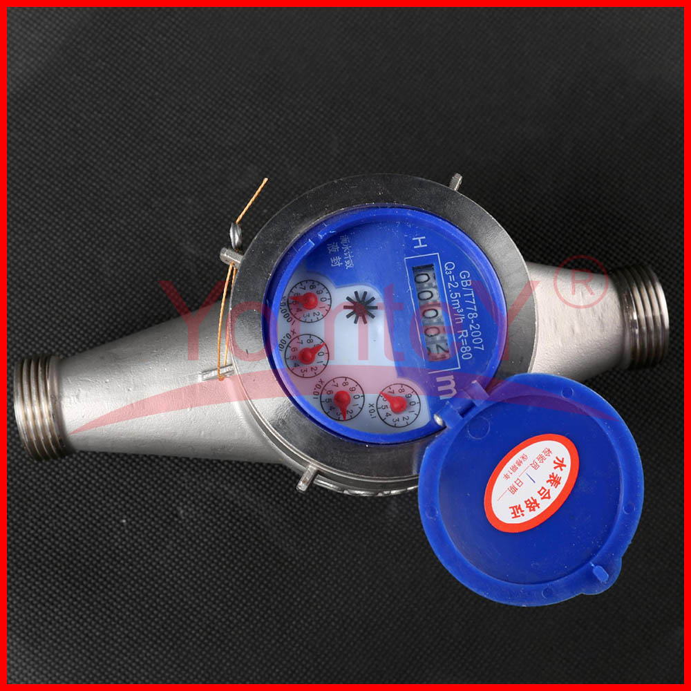 Velocity Water Meter 20mm Stainless Steel Body Multi-jet Rotary Vane Wheel Liquid Sealed Water Meters Manufacturer