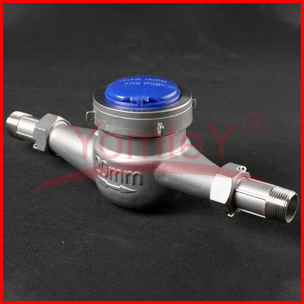 Velocity Water Meter 20mm Stainless Steel Body Multi-jet Rotary Vane Wheel Liquid Sealed Water Meters Manufacturer